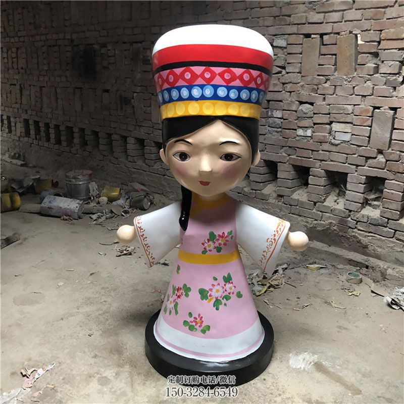 花园小品优选-广场形象-唱戏雕塑底座