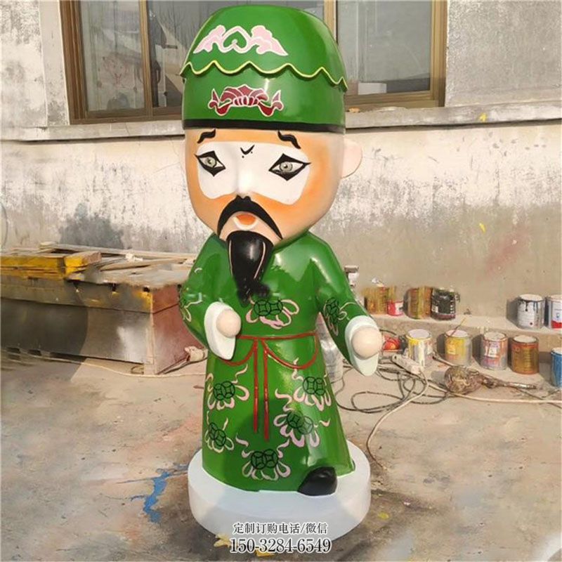景观雕塑定做-城市摆件-钢铸唱戏雕塑
