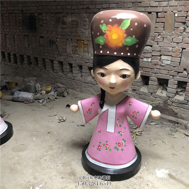 圆雕体系点击-医学院标志-镜面唱戏雕塑