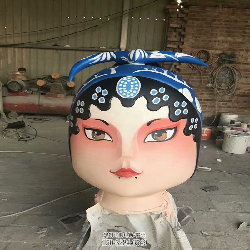 花园小品优选-广场形象-花旦雕塑底座