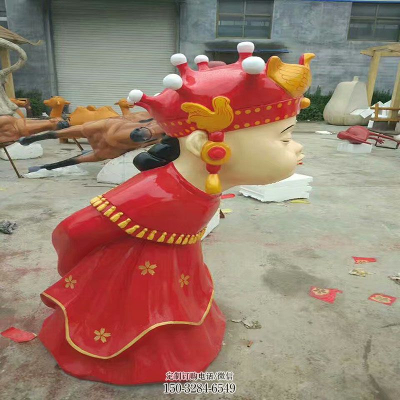 景观雕塑定做-城市摆件-钢铸花旦雕塑