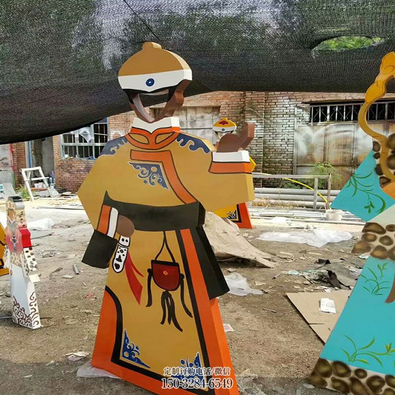 室内皮影雕塑 仿真雕塑 大型传统雕塑
