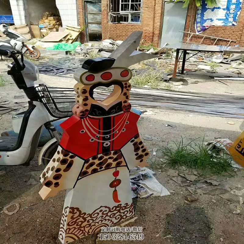 庭院皮影雕塑 公园草地雕塑 锻造传统雕塑